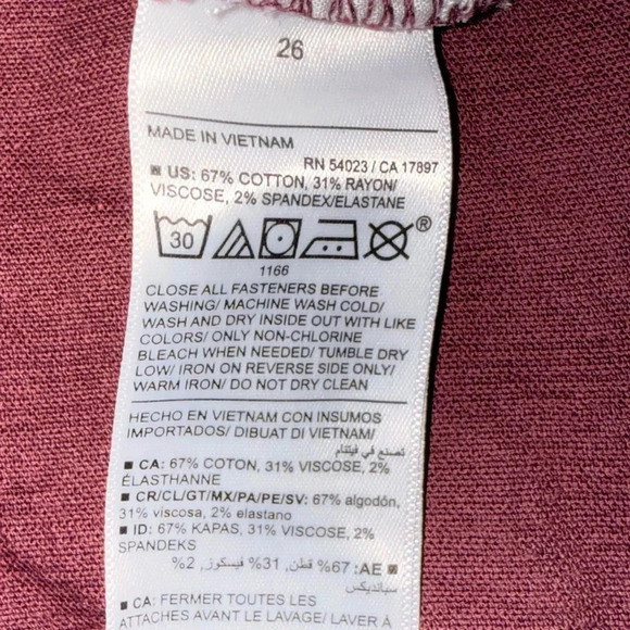 Old Navy Women’s 26w Plus Corduroy Pants High Rise Rockstar Super Skinny Purple - Picture 8 of 8